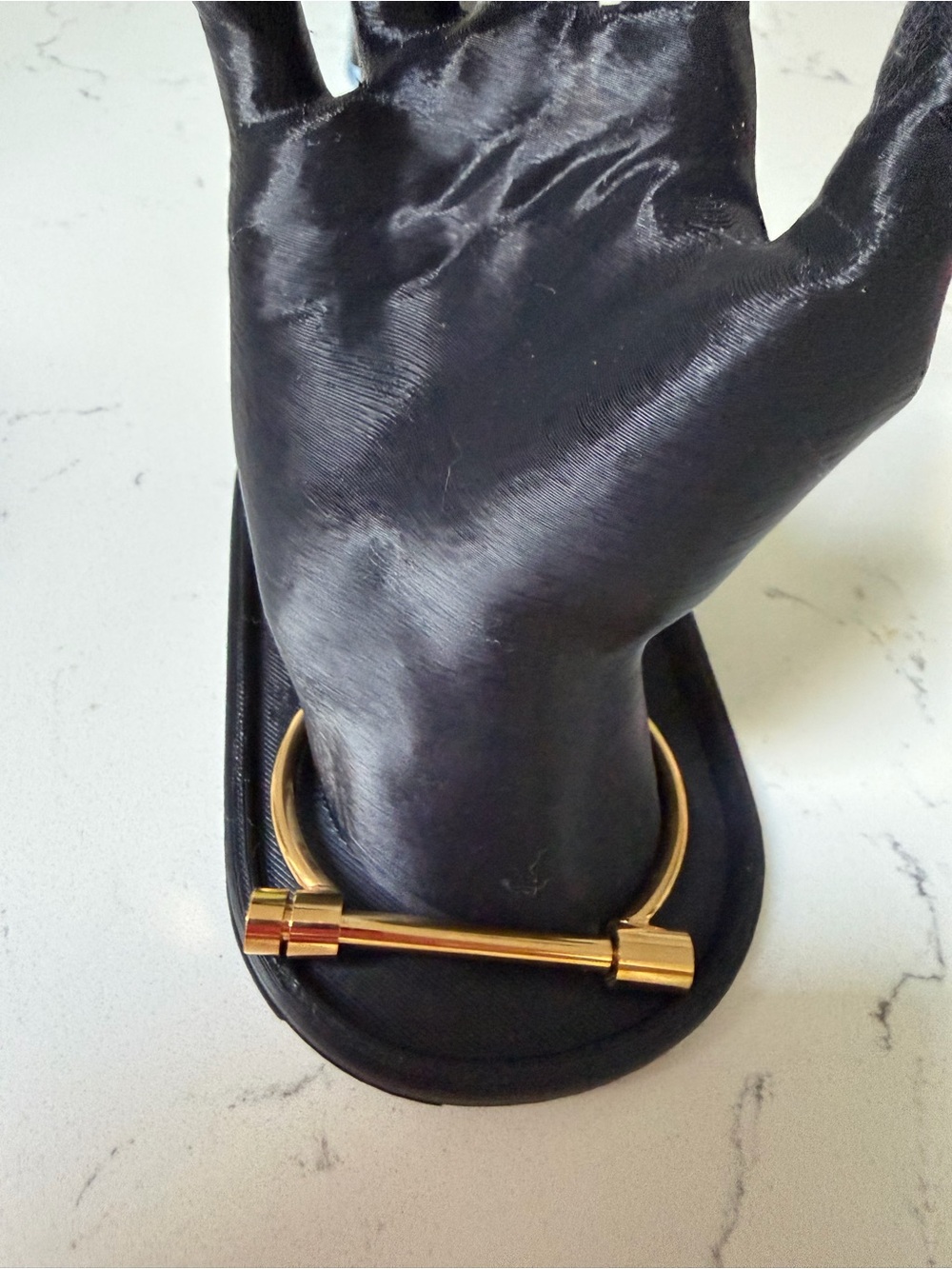 Brand New 14K Gold Plated Screw Cuff Bracelet Minimalist Open Bangle
